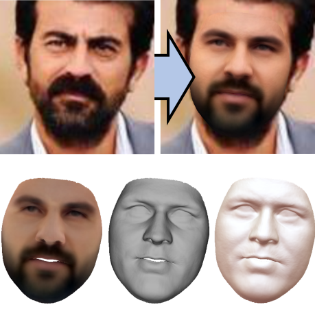 Teaser for Self-supervised Multi-level Face Model Learning for Monocular Reconstruction at over 250 Hz