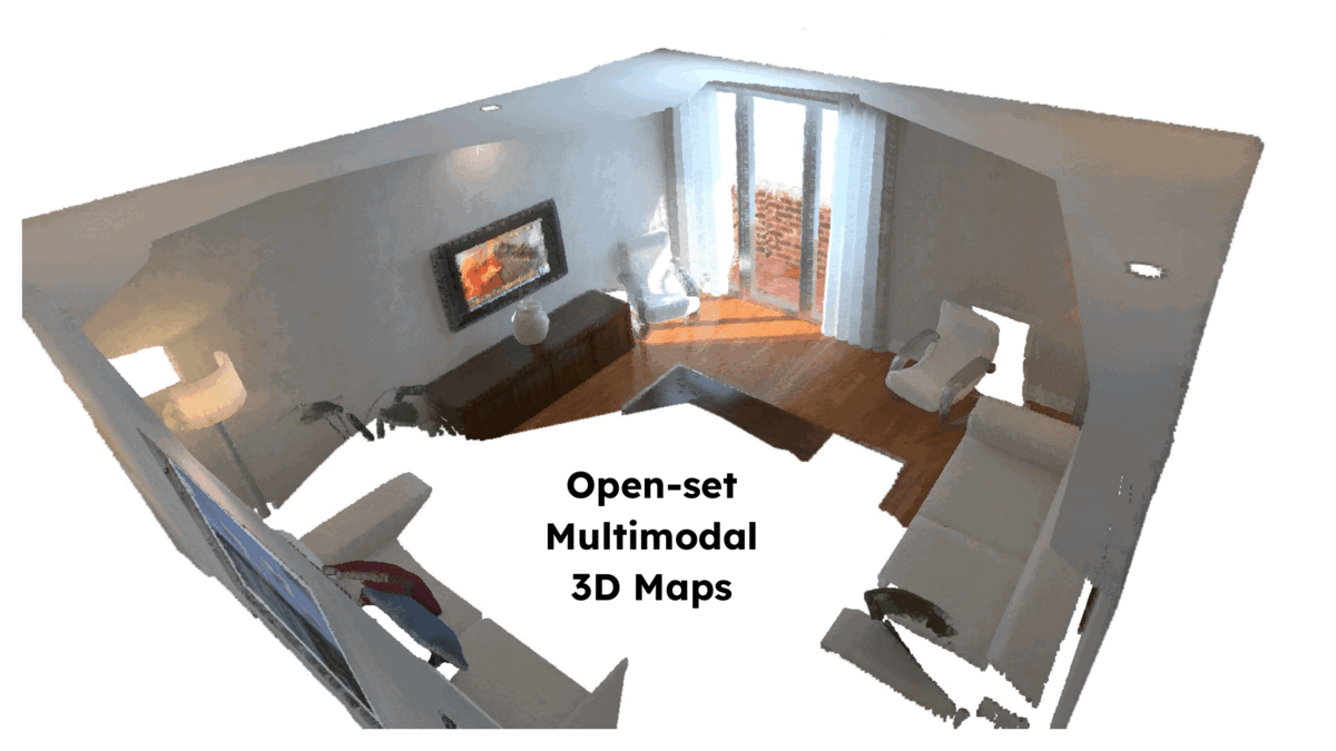 Teaser for ConceptFusion: Open-set Multimodal 3D Mapping
